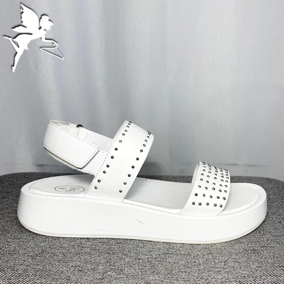 Ash Shoes - ASH Vivi Studded Leather Flatform Shoes